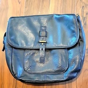 Vintage lucky brand black leather backpack